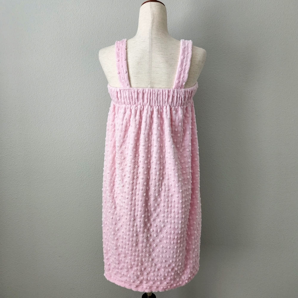 Will's River Co. Pink Cozy After Bath Wrap With Bow, Small / Medium - Picture 6 of 16